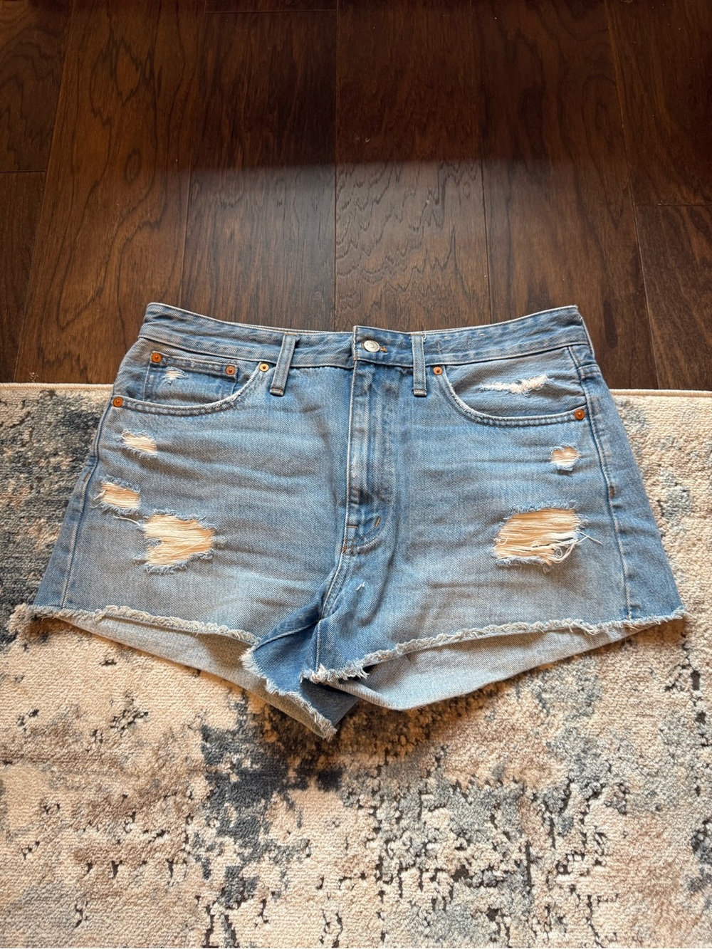 Madewell Light Blue Relaxed Denim Shorts